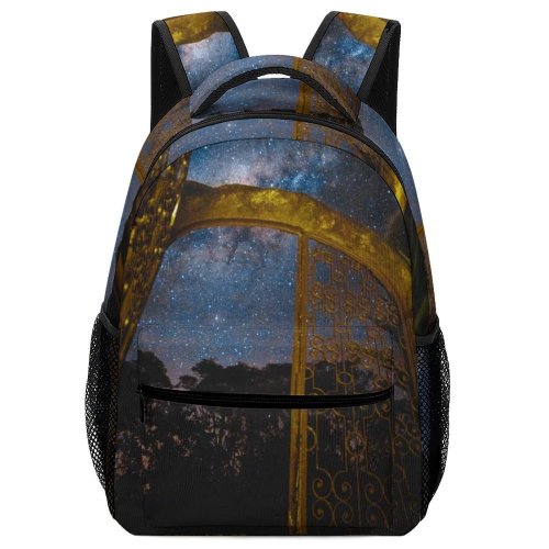 yanfind Children's Backpack Golden Gate Scenery Evening Milky Space Galaxy Scenic Astronomy Idyllic Starry Constellation Preschool Nursery Travel Bag