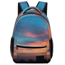 yanfind Children's Backpack Landscape Sunrise Pictures Cloud Dawn Outdoors Dream Plane Sunset Silhouette Preschool Nursery Travel Bag