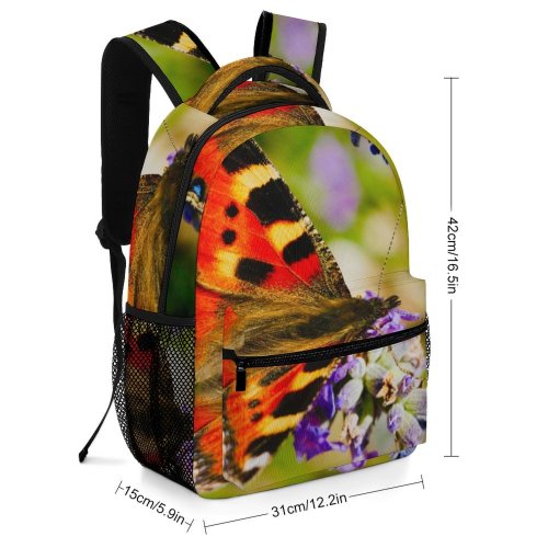 yanfind Children's Backpack Birds Insect Invertebrate Butterfly Monarch Bee Honey Plant  Flower Pollen Preschool Nursery Travel Bag