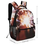 yanfind Children's Backpack Festive Bokeh Focus Sparklers Sparkles Sparks Sparkle Illuminated Lights Fireworks Preschool Nursery Travel Bag