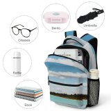 yanfind Children's Backpack Cloud Shore Beach Sea Paradise  Tropical Ocean Cumulus Outdoors Sky Lake Preschool Nursery Travel Bag