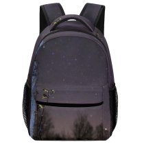 yanfind Children's Backpack  Outer Galaxy Purple Astronomy Grey Outdoors Nebula  Bokeh Light Images Preschool Nursery Travel Bag