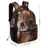 yanfind Children's Backpack Funny Curiosity Cute Cat Baby Little  Staring Tabby Pet Whisker Downy Preschool Nursery Travel Bag
