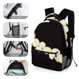 yanfind Children's Backpack  Festival Dark Shining Illuminated Lights Luminescence Sparkling Abstract Round Shot Art Preschool Nursery Travel Bag