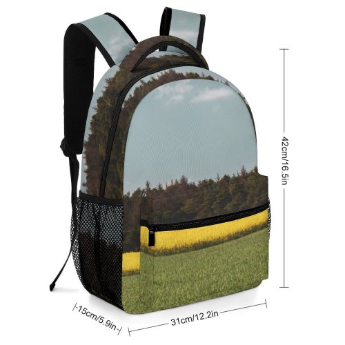 yanfind Children's Backpack Field Grassland Outdoors Countryside Rural Farm Meadow Nordrhein Westfalen Deutschland Rape  Rapeseed Preschool Nursery Travel Bag