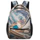 yanfind Children's Backpack Fisheye Vacation Daylight Travel Leisure Beach Caribbean Sail Cruise Luxury Transportation Preschool Nursery Travel Bag