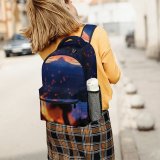 yanfind Children's Backpack Backlit Sunset Adventure Landscape Evening Travel Light Beach  Outdoors Scenic Flame Preschool Nursery Travel Bag