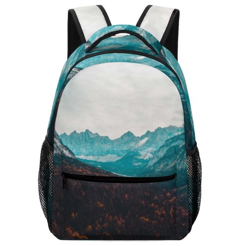 yanfind Children's Backpack Forest Season Scenery Clouds Desktop Autumn Landscape Mountains Outdoors Scenic Woods Valley Preschool Nursery Travel Bag