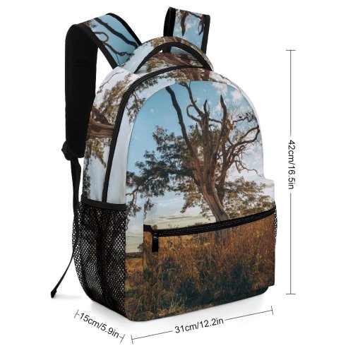 yanfind Children's Backpack Field Tree Sky Savanna Plant Trunk Outdoors Wallpapers Grassland Creative Images Preschool Nursery Travel Bag