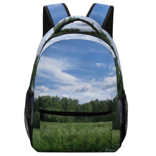 yanfind Children's Backpack Field Grassland Outdoors Countryside Farm Rural Meadow Grass Plant Carélia Россия Tree Preschool Nursery Travel Bag