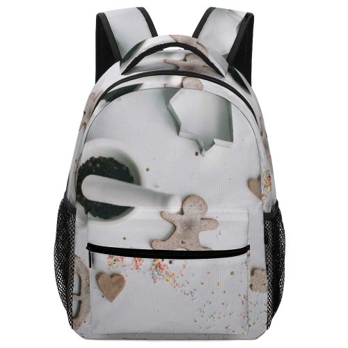 yanfind Children's Backpack Family Cookie Delicious Flatlay Baking Lay Still Cookies Shapes Homemade Preschool Nursery Travel Bag