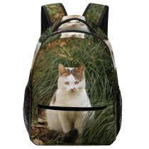yanfind Children's Backpack Outdoors Cute Cat Young Adorable Kitty Grass Pet Preschool Nursery Travel Bag
