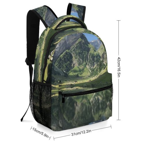 yanfind Children's Backpack Bay Serene Freedom Rural Silent Rocky  Scenery Mirror Formation Landscape Destination Preschool Nursery Travel Bag