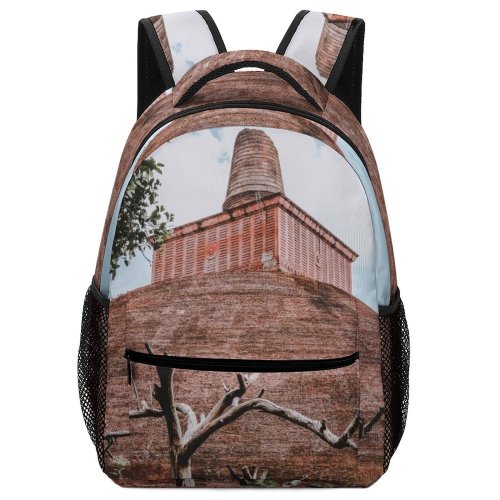 yanfind Children's Backpack Field Tree Grey Brick Wood Mound Buddhist Plant Free Ground Jethawanaramaya Preschool Nursery Travel Bag