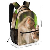 yanfind Children's Backpack Chinnar  Visit Eco Portrait Place Summer Wildlife Monkey Commons Wild Preschool Nursery Travel Bag