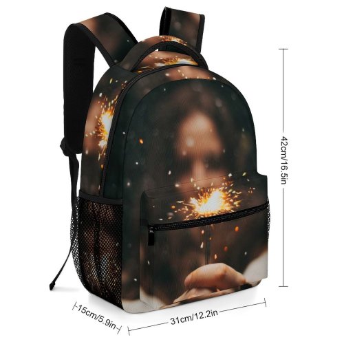 yanfind Children's Backpack Firework Ignite Focus Sparkling Field Sparkler Shallow Luminescence Sparking Handheld Hands Preschool Nursery Travel Bag