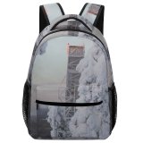 yanfind Children's Backpack Grey Outdoors  Snow Winter Snowman  Ruka Финляндия Plant Tree Land Preschool Nursery Travel Bag