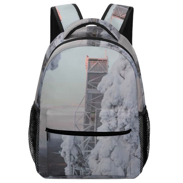 yanfind Children's Backpack Grey Outdoors  Snow Winter Snowman  Ruka Финляндия Plant Tree Land Preschool Nursery Travel Bag