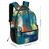 yanfind Children's Backpack Colour Expressionism Abstract Vibrant Wall Free HQ Acrylic Art Texture Preschool Nursery Travel Bag