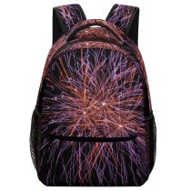 yanfind Children's Backpack Fireworks Show Year Party Abstract Shapes Darkness Midnight Diwali Event Festival Preschool Nursery Travel Bag