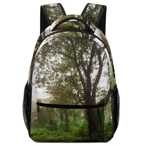 yanfind Children's Backpack Nepali Nepal Tree Wilderness Plant Chitwan Jungle Trunk Travel Outdoors Forest Preschool Nursery Travel Bag