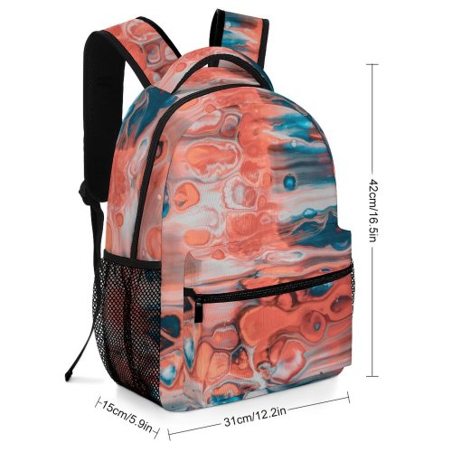 yanfind Children's Backpack  Outdoors Abstract HQ Wave Motion Art Texture Blood Preschool Nursery Travel Bag