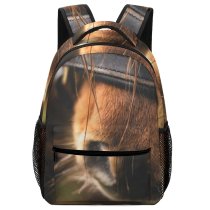 yanfind Children's Backpack  Fur Nostrils Mane Horse Light Nose Portrait Preschool Nursery Travel Bag