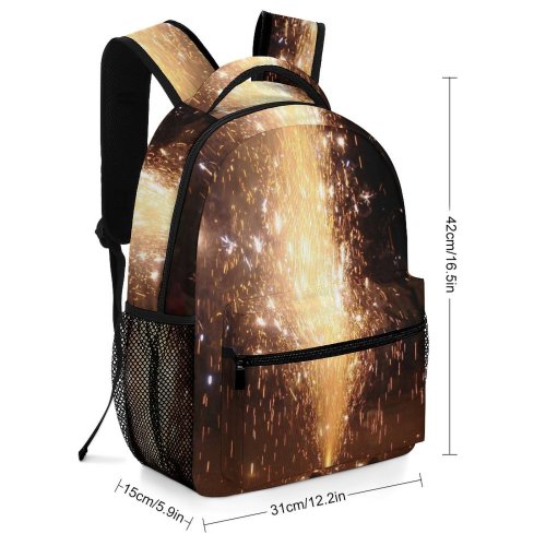 yanfind Children's Backpack Fireworks Diwali Midnight Event Year's Eve Night Fte Year Preschool Nursery Travel Bag