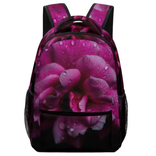 yanfind Children's Backpack  Flower Geranium Plant Rose Petal India Purple Preschool Nursery Travel Bag