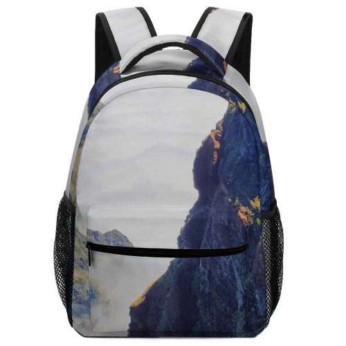yanfind Children's Backpack Cliff Outdoors Promontory Madeira Portugal   Do Ruivo Range Grey Scenery Preschool Nursery Travel Bag