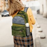 yanfind Children's Backpack Flowering Rural Countryside Domain Farm Bed Pictures Grassland Cloud Outdoors Poland Preschool Nursery Travel Bag