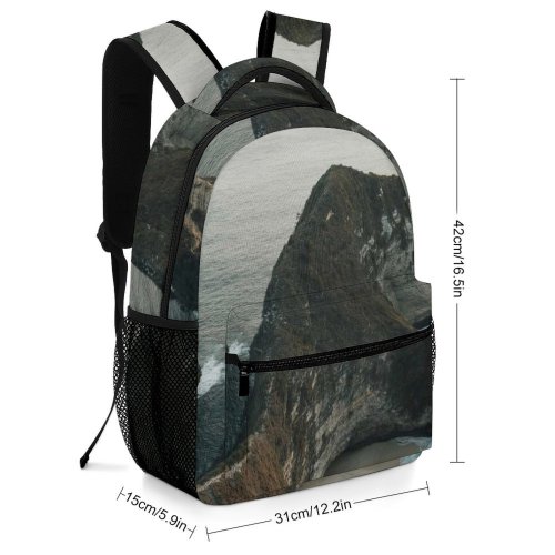 yanfind Children's Backpack Erosion Sand Formation Landscape Daylight Mountains Daytime Formations Island Beach Sight Preschool Nursery Travel Bag