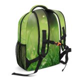 yanfind Children's Backpack Freshness Dew Grass Hayfield Field Drop Growth Garden Flora Dawn Preschool Nursery Travel Bag