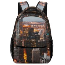 yanfind Children's Backpack Above From Urban Skyscrapers City Buildings Downtown Architecture  Cityscape Bird's Aerial Preschool Nursery Travel Bag