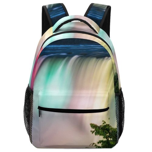 yanfind Children's Backpack Beautiful City Time Flowing Niagara Lapse Rainbow Landscape Waterfalls Travel Colorful Falls Preschool Nursery Travel Bag