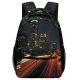 yanfind Children's Backpack  Street City Dark Time Movement Illuminated Lights Downtown Lapse  Cityscape Preschool Nursery Travel Bag