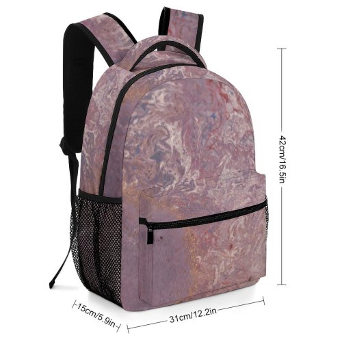 yanfind Children's Backpack Expressionism Rough Design Smooth Expression Stone Abstract Wall Exterior Concrete Preschool Nursery Travel Bag