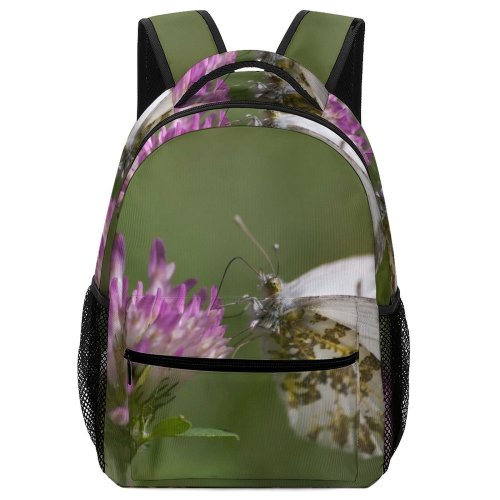 yanfind Children's Backpack Butterfly Insect Invertebrate Plant Bee Honey  Flower Purple Photo Geranium Stock Preschool Nursery Travel Bag