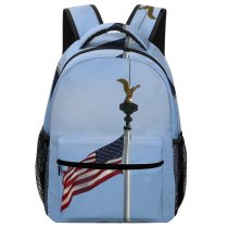 yanfind Children's Backpack America United States Stripes Flag Patriot Patriotic Memorial Ceremony Landmark Sky Preschool Nursery Travel Bag