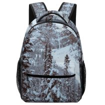 yanfind Children's Backpack Abies Frozen Banff Tree  Pine Snow Plant  Ski Fir Preschool Nursery Travel Bag