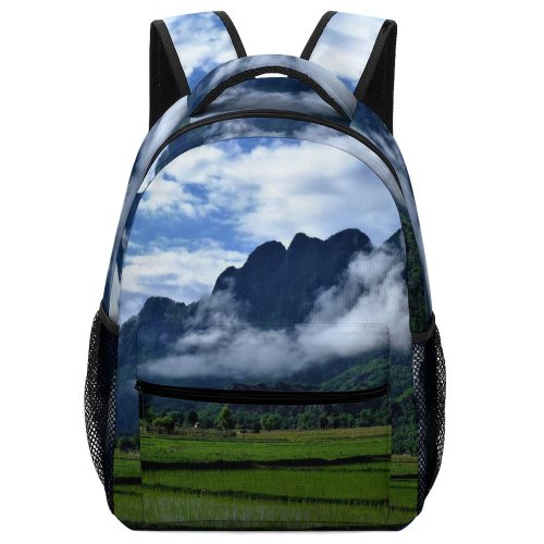 yanfind Children's Backpack Countryside Pictures Grassland Outdoors Stock Free Cornfield Field Paddy Laos Images Preschool Nursery Travel Bag