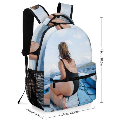 yanfind Children's Backpack Bali Traveler Saltwater Swimsuit Vacation Clouds Travel Leisure Wooden Swimwear Female Tropical Preschool Nursery Travel Bag