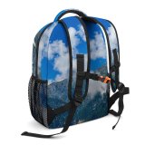 yanfind Children's Backpack Abies Range Tree Sky Slope  Cumulus Snow Domain Plant Fir Preschool Nursery Travel Bag