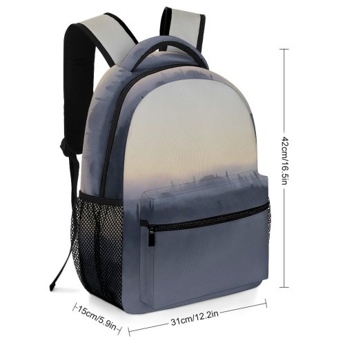 yanfind Children's Backpack Grey Fog Outdoors Montescudaio Province Pisa Italy Mist Cloudy Hills Landscape Public Preschool Nursery Travel Bag
