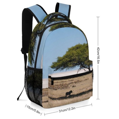 yanfind Children's Backpack Landscape Savanna National Plant Trunk Wildlife Creative Pictures Ground Grassland Outdoors Preschool Nursery Travel Bag