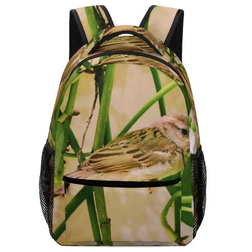 yanfind Children's Backpack Birds Sparrow Anthus Finch Jar Pottery Vase Wren Canary Cricket Insect Invertebrate Preschool Nursery Travel Bag