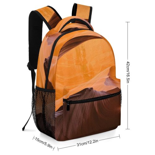yanfind Children's Backpack Antelope Erosion Sand Dry Sunset Desert Formation Landscape Travel Light Canyon Geological Preschool Nursery Travel Bag