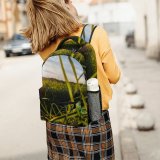 yanfind Children's Backpack Grass Field Grassland Outdoors Plant Sky Countryside Meadow  Light Vegetation Cloud Preschool Nursery Travel Bag