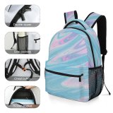 yanfind Children's Backpack Canvas Art  Texture Acrylic Abstract Pastel  Wave Preschool Nursery Travel Bag