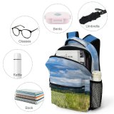 yanfind Children's Backpack Field Outdoors Grassland Sunnenbergweg Uster Schweiz Countryside Sky Rural Meadow Farm Plant Preschool Nursery Travel Bag